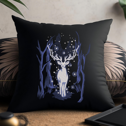 Deer in the Dark, machine embroidery design