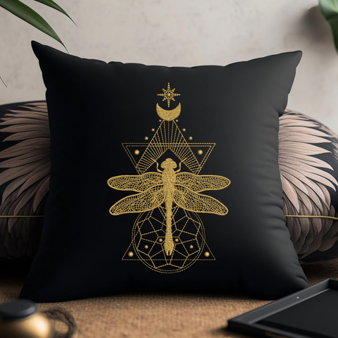 Golden Dragonfly, machine embroidery design