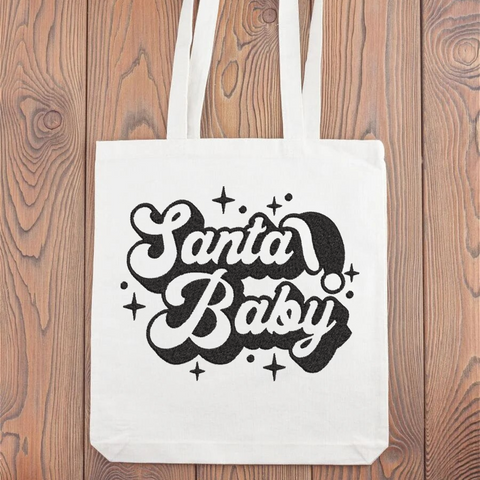 machine embroidery design Santa Baby Christmas