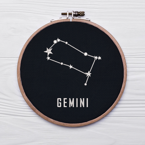 Constellation Gemini, machine embroidery design