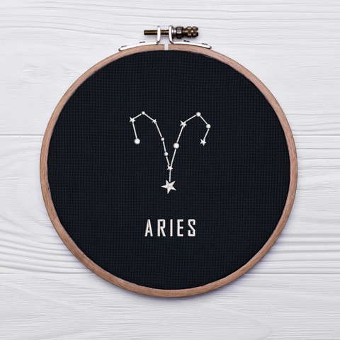 Constellation Aries, machine embroidery design