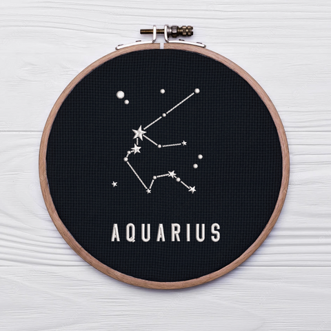 Constellation Aqua, machine embroidery design