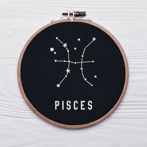 Constellation Pisces, machine embroidery design