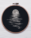 Lunar path, machine embroidery design