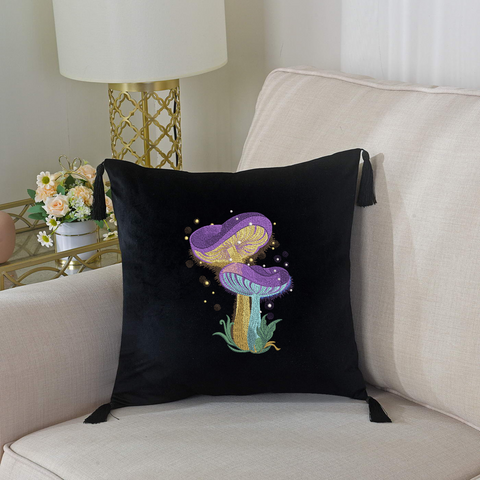 Magic Mushroom with Fireflies machine embroidery design