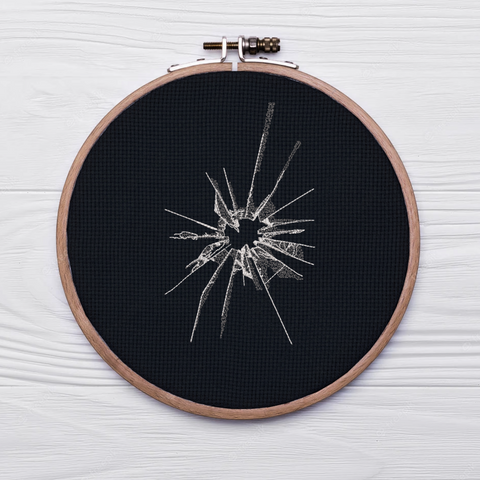 Crack the slope, machine embroidery design