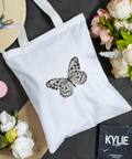 White butterfly, machine embroidery design