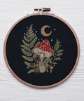 The moon and the toadstool, machine embroidery design