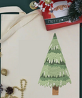 machine embroidery design Christmas tree watercolor