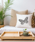 White butterfly, machine embroidery design