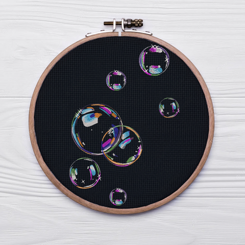 Soap Bubbles machine embroidery design