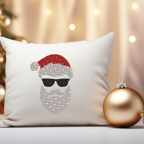 machine embroidery design Santa in Glasses