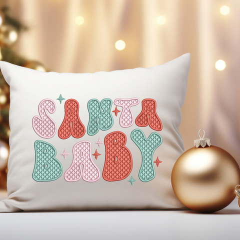 machine embroidery design Santa Baby