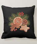 Christmas gingerbread, orange and branch, machine embroidery design