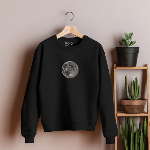 Moon on black, machine embroidery design