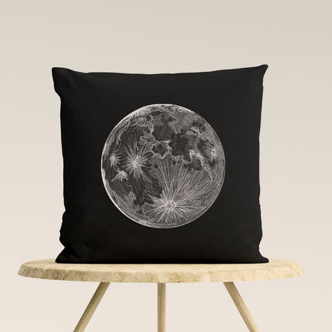 Moon on black, machine embroidery design