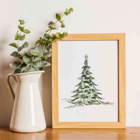 machine embroidery design Fluffy Christmas tree