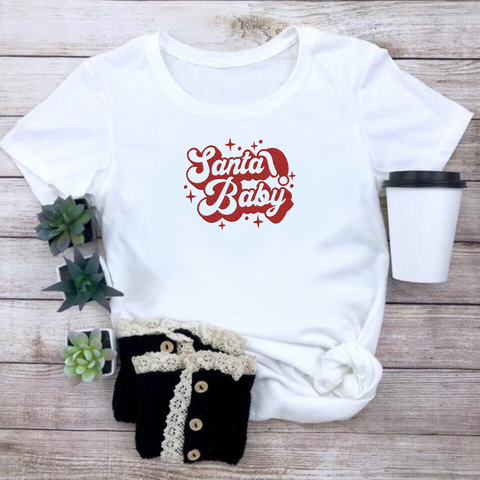 machine embroidery design Santa Baby Christmas