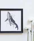 Whale Watercolor, machine embroidery design