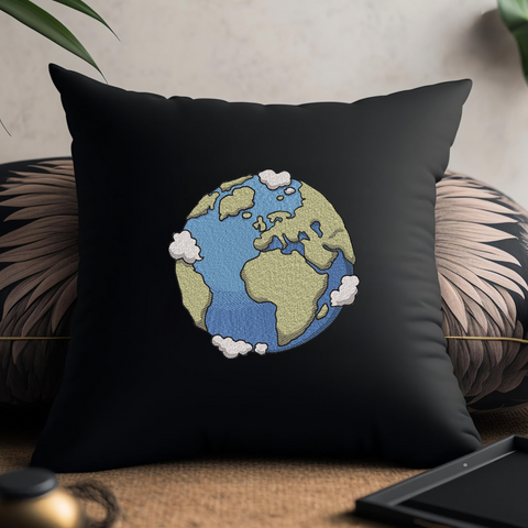 Planet Earth, machine embroidery design