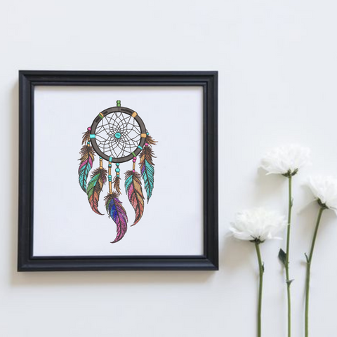 Dream catcher, machine embroidery design