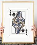 Queen of Spades, embroidery design