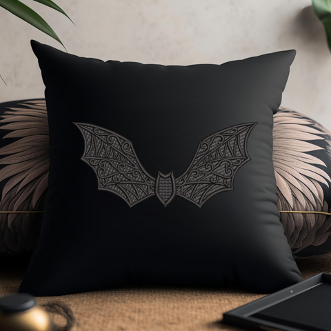 Bat is lace, machine embroidery design