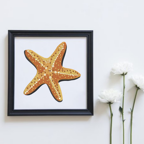 Sea star, machine embroidery design