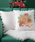 Christmas gingerbread, orange and branch, machine embroidery design