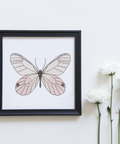 Pink transparent Butterfly, machine embroidery design