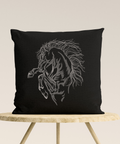 Horse on a black background, machine embroidery design