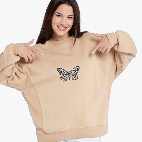 White butterfly, machine embroidery design