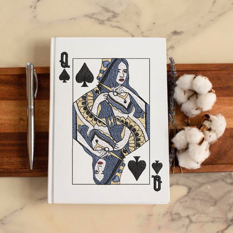 Queen of Spades, embroidery design