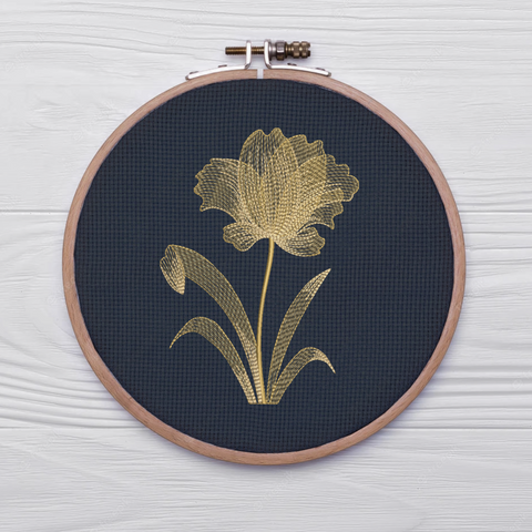 Flower machine embroidery