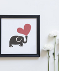 Elephants in Love, machine embroidery design