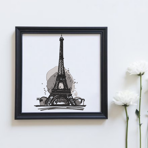 Eiffel Tower embroidery picture