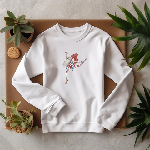 Funny Santa sweater embroidery design