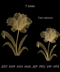 Golden Flower, machine embroidery design