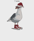 Video machine embroidery design Seagull Santa Claus